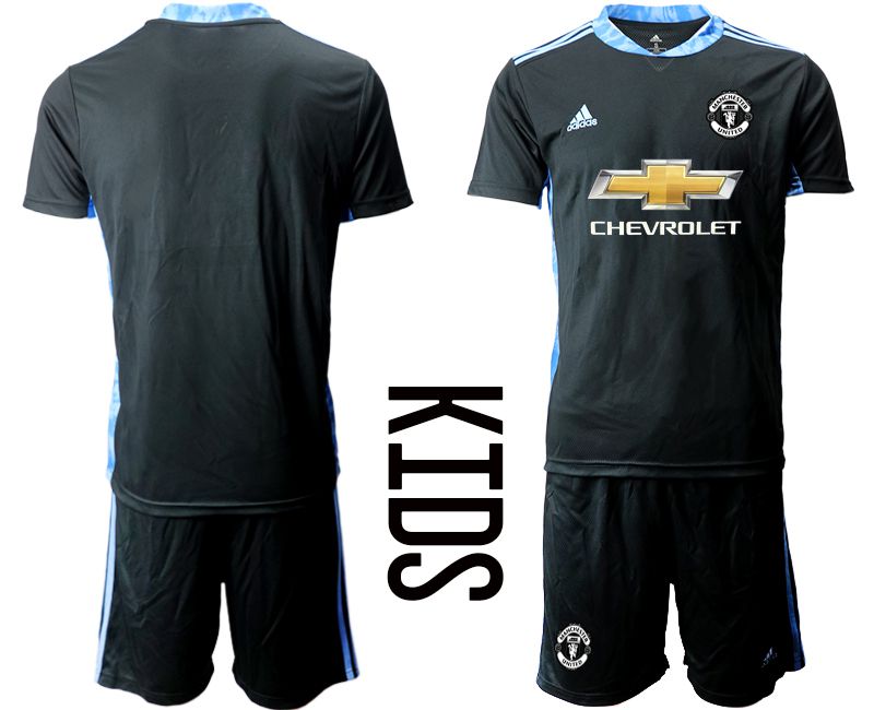 Youth 2020-2021 club Manchester United black goalkeeper Soccer Jerseys1->manchester united jersey->Soccer Club Jersey